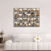 Hello Laura 24 Opening Gray Multiple Photo Frames Collage 4 x 6 Pictures with Large Family and Friend Decor