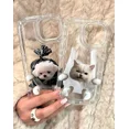 thumbnail image 4 of Korean Cartoon Cute Dog Phone Case For iPhone 14 13 11 12 Pro Max 7 8 Plus X XR XS Soft TPU Transparent Aesthetic Back Cover, 4 of 5