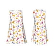 thumbnail image 7 of KLL Cartoon Birds & Flowers Pattern Womens Summer Dresses 2025,Loose Round Neck Sleeveless Sundresses Tank Dresses with Pockets, 7 of 7