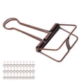 thumbnail image 2 of Paper Clamps, 30Pcs Wire Binder Clips Simple Style 2 Inch Strong Clamping  For Tickets Black,Bronze,Purple Bronze, 2 of 8
