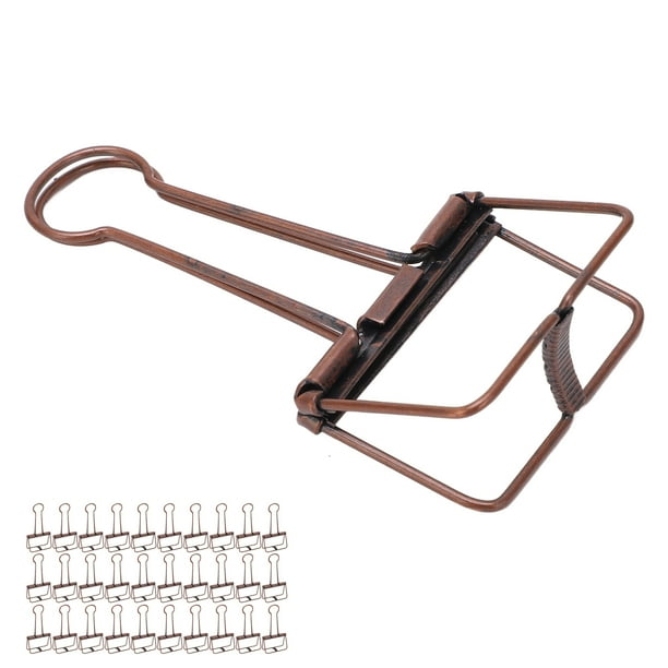 30Pcs Wire Binder Clips Metal Wire Foldback Clips 2 Inch Multi