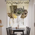 thumbnail image 3 of Vintage Farmhouse Balloon Curtains for Windows, Bedroom Curtains 54 Inch Length, Retro Country Boots Flowers Leaf Wooden Plank Tie Up Curtains Panels Insulated Bathroom Curtains Window 42"x54", 3 of 8