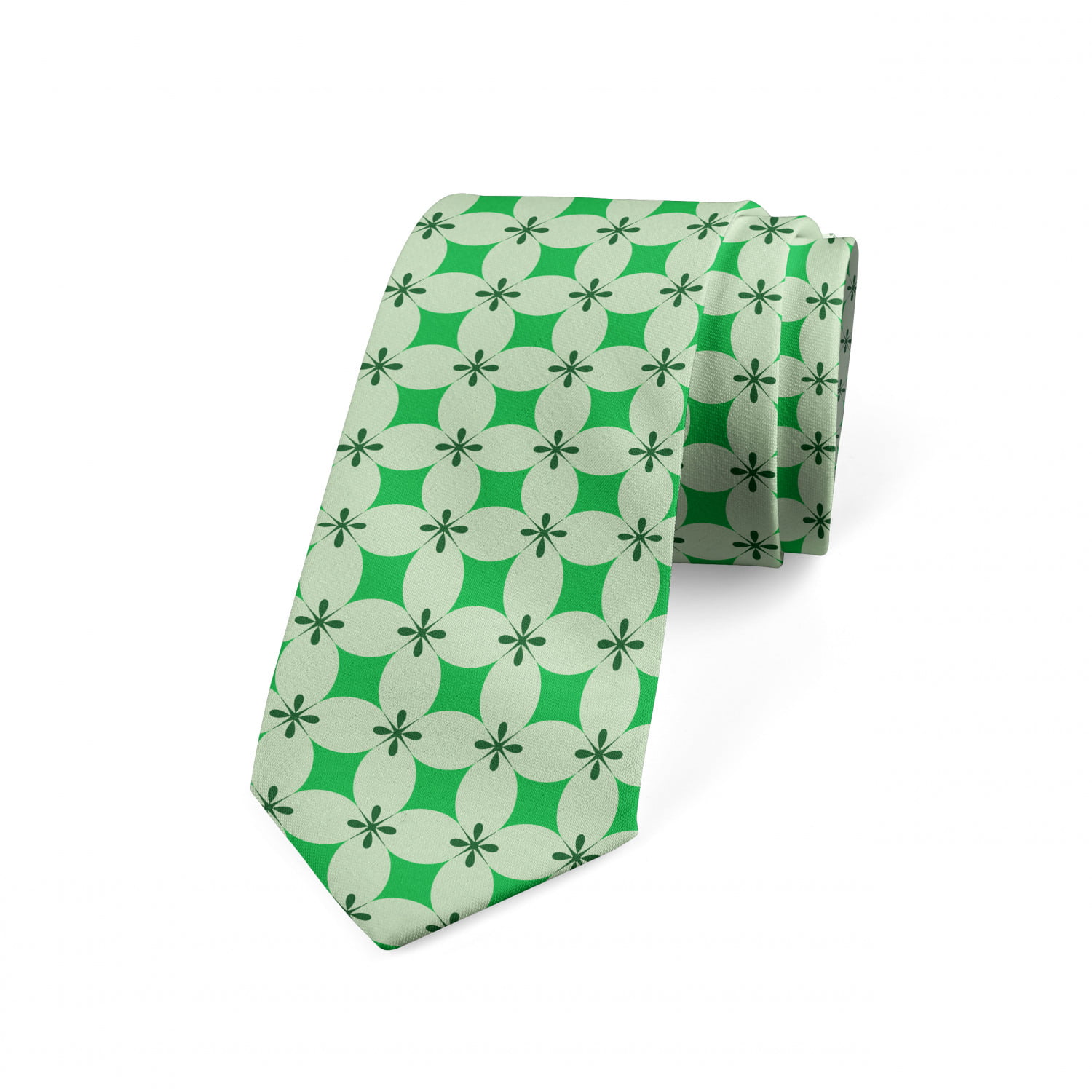 Lime Green Yellow Green Nature Eco Art Leaves Ambesonne Mens Tie 3.7