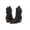 Navy, variant on Premium PU Leather Wooden Heel Long Chelsea Boots (Navy, 7)