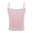thumbnail image 5 of Haitryli Girls Sport Bra Basic Cami Kids Spaghetti Straps Tank Sleeveless Crop Top Ballet Dance Vest Pink M/小码, 5 of 7