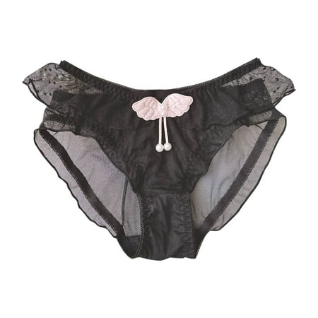 Summer Saving Clearance! THDHVS Ladies Underwear Panties Plus Size Underwear for Women Ladies  Transparent Sexy Mesh Princess Flying Girls  Underwear