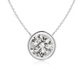 thumbnail image 1 of Angara Collier Diamant Naturel - Collier Solitaire Diamant Rond 1 ct en Platine pour Femmes, 1 of 10
