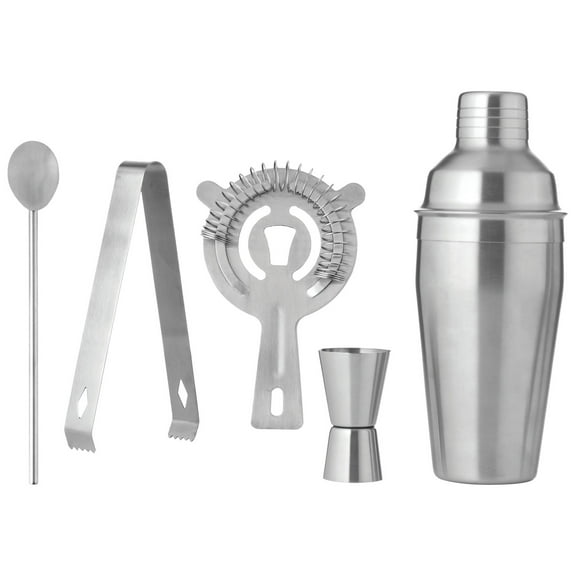 Wyndham House 5 piece Stainless Steel Bar Set. Mix Cocktails with ease
