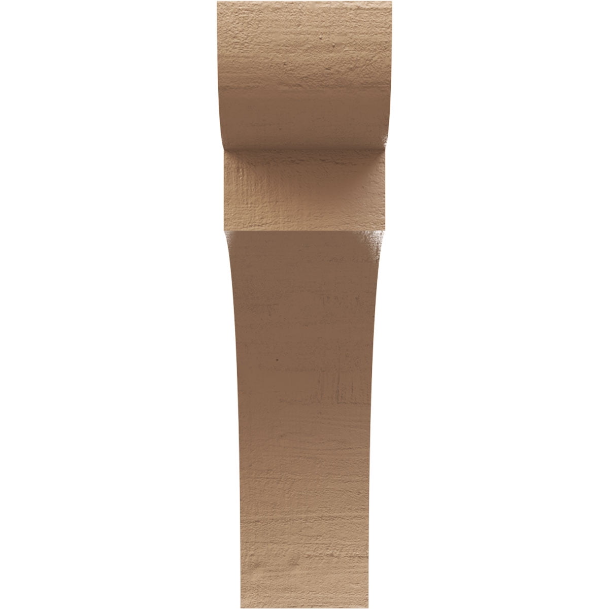 3"W x 12"D x 12"H Thin Yorktown Rough Cedar Woodgrain TimberThane Corbel, Primed Tan