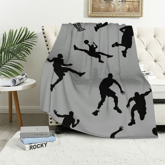 Qinduosi Basketball Players Blanket Gifts for Basketball Love Inch for Kid,Basketball Fannel Fleece Throw Blanket Super Soft Throws Blanket for Bed Couch Sofa