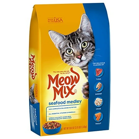 Meow Mix Seafood Medley Dry Cat Food  3.15 Pounds (Pack of 4)