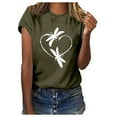 thumbnail image 1 of OUSITAID T-Shirt à Col Rond à Manches Courtes et Manches Courtes pour Femme, 1 of 6