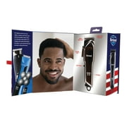 Barbasol Cordless Rechargeable Hair Clippers for Men with Ceramic Blade and LCD Display, Black