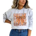 thumbnail image 2 of Basketball Game Day Sweatshirt for Women & Teens Trendy Sports Coquette Bow Sweater Gray Sweatshirt Adult Large, 2 of 4