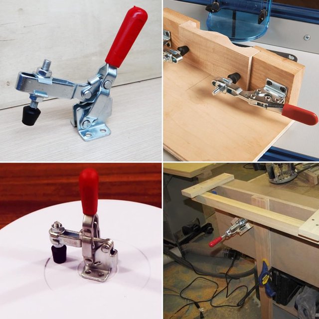 Clamp de alternativa de Liberación ráspida, Fuerza de sujeción estable empuje multifuncional empuje de empuje Clamp Cabeza dual de 16.4 mm para instaláciano de equipos electóricos