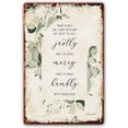 thumbnail image 1 of Metal Signs Micah 6 8 Walk Humbly Bible Verse Wall Decor Eucalyptus Scripture Poster Man Cave Bar Signs Decorative Paintings Cafe Bar Pub Decor Wall Plaque (12x16 in), 1 of 5