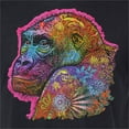 thumbnail image 2 of Colorful Neon Gorilla | Dean Russo Art Animal Lover Mens Premium Tri Blend T-Shirt, True Black, XX-Large, 2 of 6