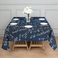 thumbnail image 3 of Math Equations Algebra Formulas Blue Pattern Square Tablecloth,Waterproof Square Table Cover,Wipeable Spillproof Washable Table Cover for Home Kitchen Party Decor 52"x52"(132x132cm), 3 of 6