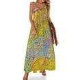 thumbnail image 1 of Vestido sin mangas con estampado de campos pastel Vestido para niñas ropa mujer verano vestido de verano mujer coreana, 1 of 7
