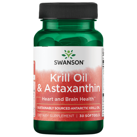 Swanson Omega-3 Krill Oil and Astaxanthin 30 Softgels