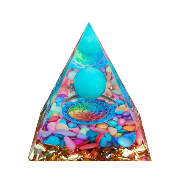 Pirámide de cristal natural Piedra curativa Chakra Reiki Decoración de oficina en casa Regalo de manualidades