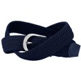 thumbnail image 3 of Falari Unisex Polyester Elastic Fabric Woven Stretch Braided Belt, Navy, Large, 3 of 5
