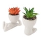 thumbnail image 4 of 2 Piezas De Decoración De Macetas Suculentas Artificiales, Linda Decoración Suculenta Falsa De Forma Humana Con Plantas Artificiales Para Estante De , Oficina, Decoración, 4 of 7