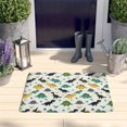 thumbnail image 2 of Multi Colored Dinosaur Assortment Flannel Non Slip Door Rugs,Washable Door Mats Indoor,Decorative Door Mats,Dirt-Resistant and Absorbent Doormat for Entrance,Bedroom,Kitchen,Bathroom,23.5"x16", 2 of 5