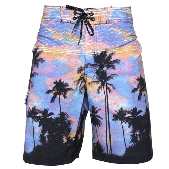 Mens Swim Shorts Trunks Surfboard Beach Print Pattern Ocean Current Polyester