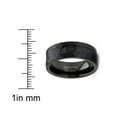 thumbnail image 3 of Metal Masters Mens Tungsten Carbide Ring Carbon Fiber Inlay Hammered Wedding Band Black 8mm, 3 of 4