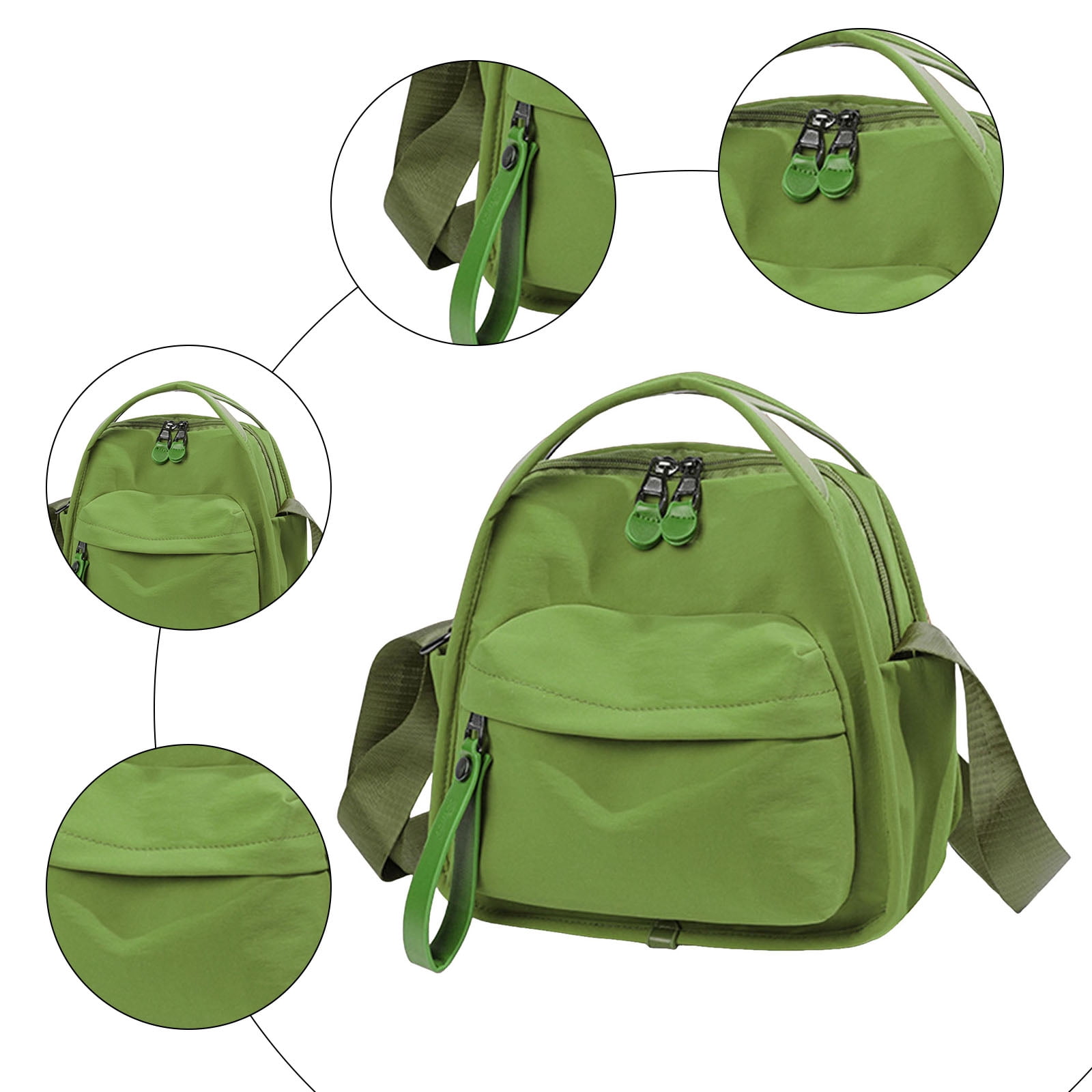 Faraee Shoulder Bag for Women Small Crossbody Top Handle Handbag Zipper Pockets Casual Tote Purse for Work Travel Green