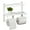 White, variant on Double Toilet Paper Holder with Shelf, Wooden Wall-Mounted Toilet Paper Roll Holder, Wall-Mounted Bathroom Organizer, Double Roll, Suitable for Bathrooms (Rustic Brown)