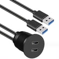 thumbnail image 4 of Sinyiin Double USB 3.0 to Type C Double Port Extension Cable Waterproof Design for Vehicle, 4 of 8