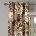 thumbnail image 3 of Ambesonne Vintage Grommet Curtain, Abstract Nostalgic Peony, 50"x72", Pale Brown and Dark Cocoa, 3 of 5
