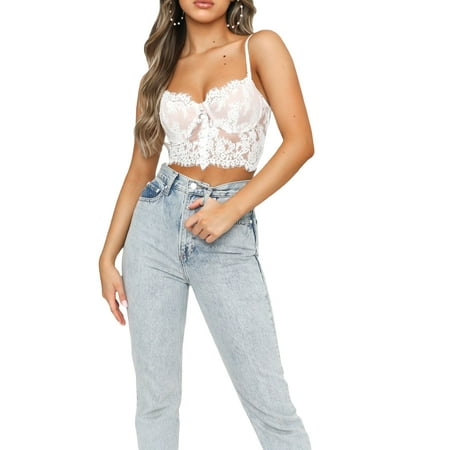 

Women Bra Camisoles Backless Suspender Straps Corsets Crop Top Chic New Summer