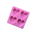 thumbnail image 1 of Molde de jabón Moyic de silicona para pastel en forma de corazón rosa 6 cavidades 5,5 * 15,5 * 1,8 CM, 1 of 6