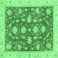 thumbnail image 1 of Ahgly Company Indoor Square Oriental Emerald Green Traditional Area Rugs, 7' Square, 1 of 4
