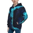 thumbnail image 2 of Kdxio Blue Marble And Gold Pattern Kids Boys Girls Zip Up Hoodie 3D Printed Hooded Sweatshirt Hoody Coat with Pocket 7-12 Y-Medium, 2 of 6