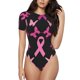 thumbnail image 1 of Balery Breast Cancer Body de cuello redondo de manga corta para mujer Tops de manga corta Tops básicos-Medium, 1 of 7