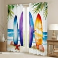 thumbnail image 2 of Erosebridal Marine Surfing Starfish Curtains for Living Room,Blue Purple 30%-50% Blackout Curtains Set of 2 (38x45),Ocean Decor, 2 of 6