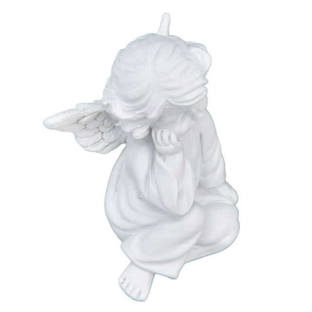 Figura de Ángel, Pequeña Estatua de Ángel Durmiente, Estatua de Querubín, Material de Resina Sintética, Hermoso Estilo, Figuras de Bebé Blancas para decoración de