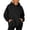 Black-A, variant on Gtoiithly Pullover Hoodie Solid Color Long Sleeve Front Kangaroo Pocket Thick Warm Lining for Autumn Hiking Outdoor Trips Red-A S