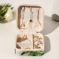 thumbnail image 6 of Claus Beach Travel Portable Square Jewelry Box: Storage Box, Decorative Box, and Jewelry Stand for Rings, Earrings, Necklaces, Bracelets, and More – Ideal for Girls and Women, 6 of 6