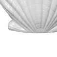 thumbnail image 4 of Ceramic Clam Textured Seashell Sculpture, Set of 2, White- Saltoro Sherpi, 4 of 5