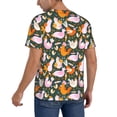 thumbnail image 2 of Rateoe Roosters and Chicks Pattern Men’s Baseball Short Sleeve Polo Shirt, Midweight Men's Shirt Golf Shirt Polo Shirts Quick Dry Short-4X-Large, 2 of 7