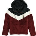 thumbnail image 5 of P.J. Salvage Womens Hooded Faux Fur Sweater Jacket, Red, Small, 5 of 5