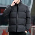 thumbnail image 2 of Chaqueta de plumón para hombre, parkas cortas, abrigos acolchados para hombre, ropa de abrigo con cremallera, ropa de abrigo de invierno de moda Harajuku, ropa de abrigo 2024, 2 of 5