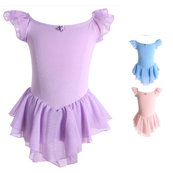 Little Toddler Dress Short Sleeve Pure Color Smooth Flowy Comfortable for Summer and Casual Dress Set