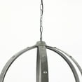 thumbnail image 5 of DecMode 26" x 29" Gray Metal Caged 4 Light Chandelier with Link Style Chain, 1-Piece, 5 of 8