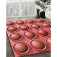 thumbnail image 2 of Ahgly Company Indoor Round Patterned Love Red Area Rugs, 8' Round, 2 of 6